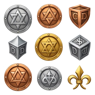 dnd item icon, medieval, currency gold, silver, copper icons sticker