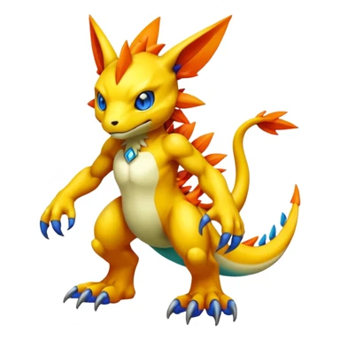 Digimon-Fakémon creature hybrid full body sticker