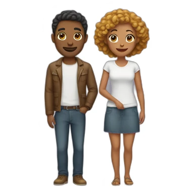 man and woman in love sticker