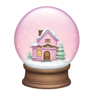 Pastel pink snow globe sticker