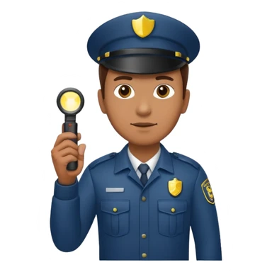 Security Guard with Flashlight left sticker