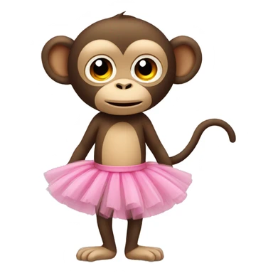 Monkey in a tutu sticker