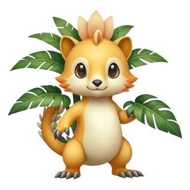 Cute cool fantasy tropical animal hybrid Fakemon full body sticker