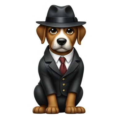 a gangster dog sticker