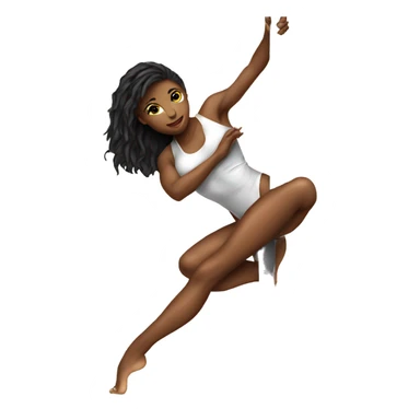 pole sport dance girl white sticker