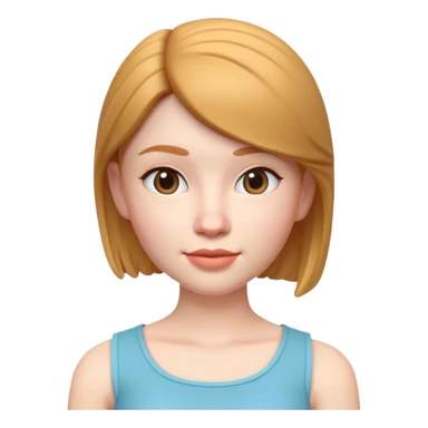 3d 24 age girl memoji style sticker