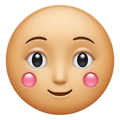 subtle, abstract breast emoticon, using two circles and a dot, minimal and friendly emoji style sticker