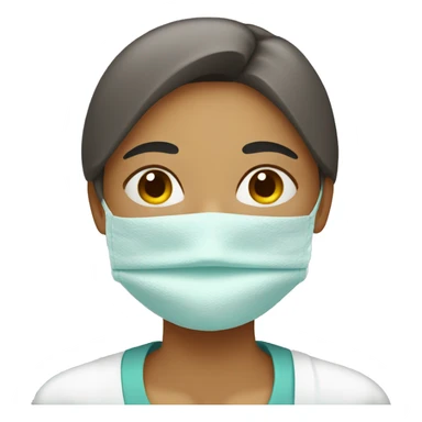 Sick woman with a tissue sticker