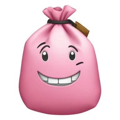 Pink money bag  sticker