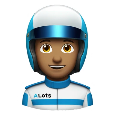 A blue f1 race car sticker