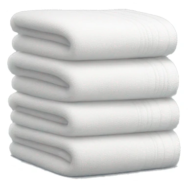 cozy white stacked towels  sticker