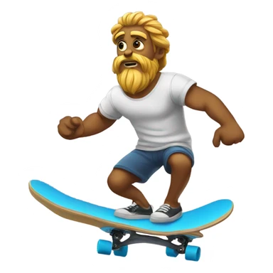 Zeus on a skateboard sticker