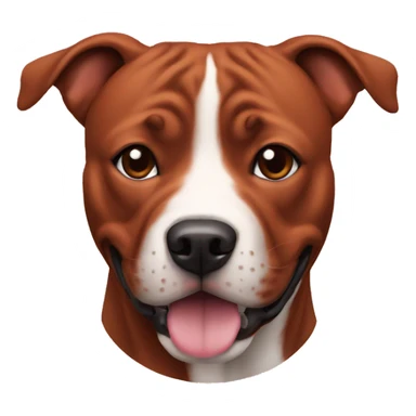 All Red Staffordshire bull terrier  sticker