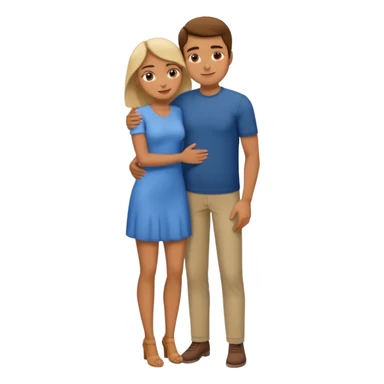 Hombre bajito abrazando a mujer Alta sticker