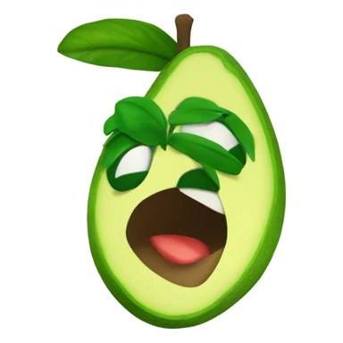 aguacate con cara sticker