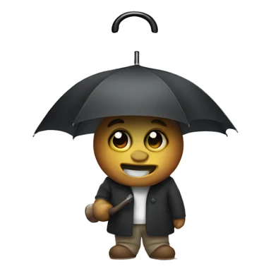 Boo with a umbrella sticker