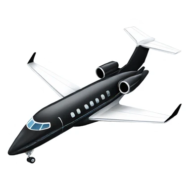Black private jet sticker