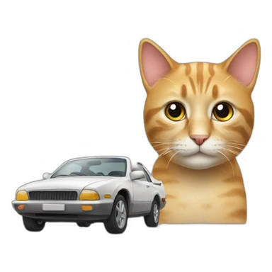 Cat-car sticker