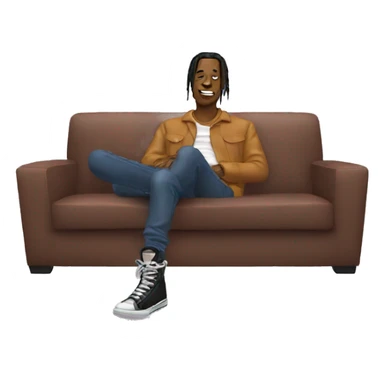 Travis Scott on a couch sticker