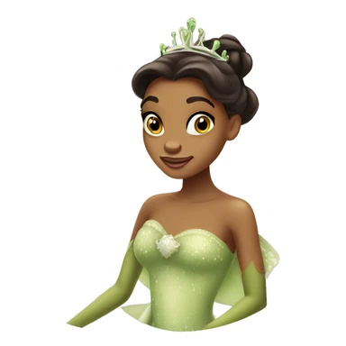 Princess Tiana frog sticker