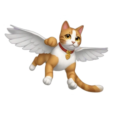 gato volador sticker