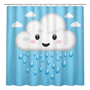cloud shower curtain sticker