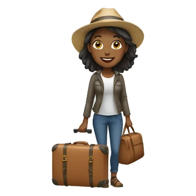 women traveler sticker