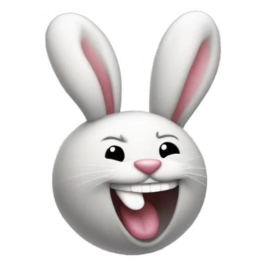 Laughing butt off bunny  sticker