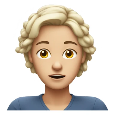 frustrated white woman with hands on her head sticker