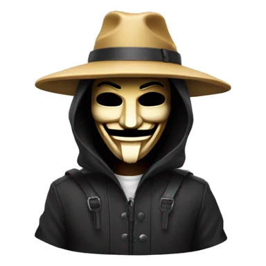 Guy fawkes hacker sticker