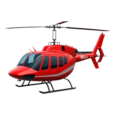 Bell 206 - Bell Helicopter (Model Year: 2021) (Iconic colour: Red) sticker