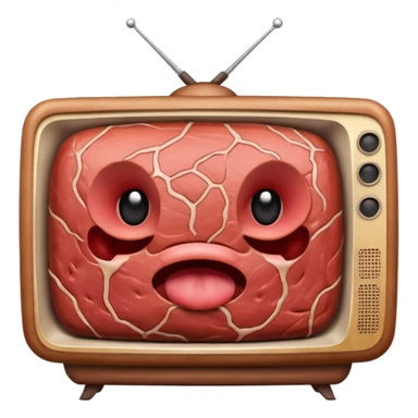 TV made of meat sticker