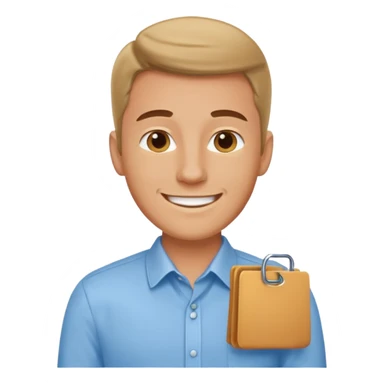 caucasian male office worker

light blue shirt sticker