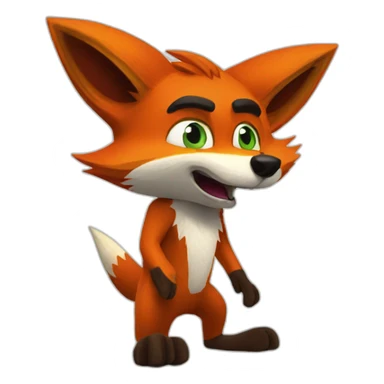 Fox Crash Bandicoot sticker