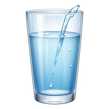 drinking glass with water sticker