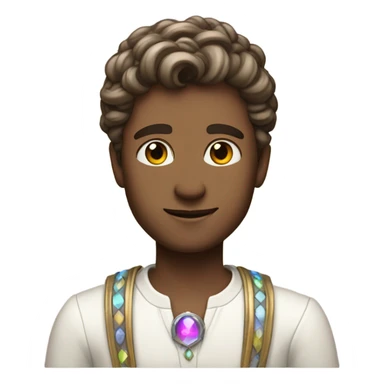 astrology virgo male white the maiden iridescent  sticker