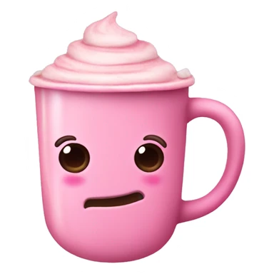 Cute pink hot chocolate  sticker