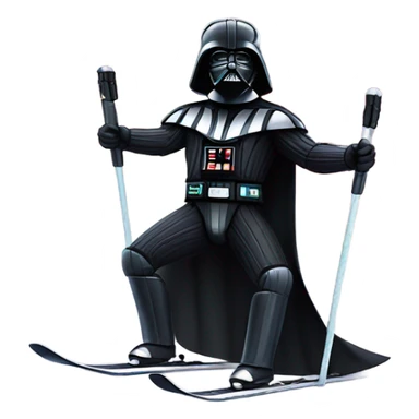 Darth Vader on skis sticker