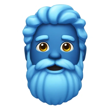 blue giant with  a beard  sticker