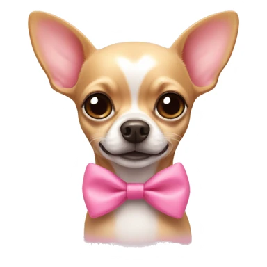 Chihuahua with pink bow sticker