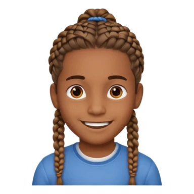 Un chico moreno con trenzas sticker