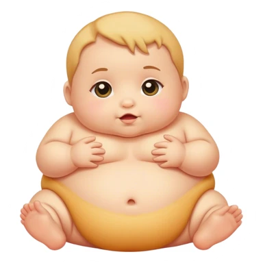 baby with fat rolls sticker