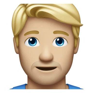 face blonde man with blue eyes sticker