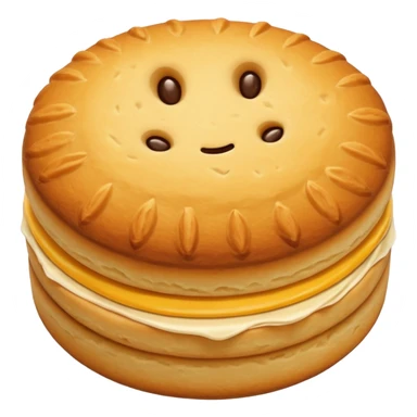 Biscuit rond sans visage sticker