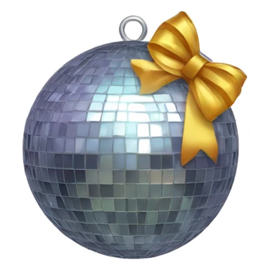disco ball with bow sticker