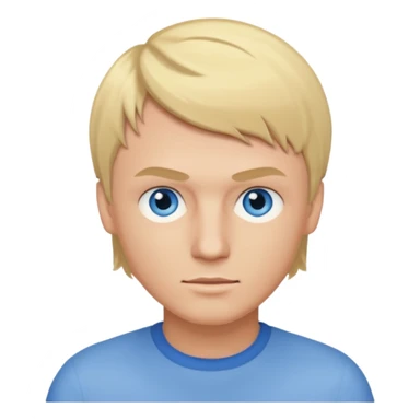 Nick Carter blue eyes, blonde bob cut hair sticker