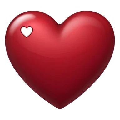 Corazón vinotinto con una m en el centro que se unica sticker