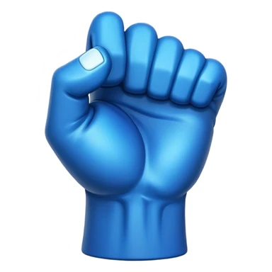 Blue cosmic fist up sticker