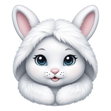 cute snow bunny  sticker