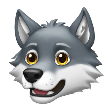 wolf crying sticker